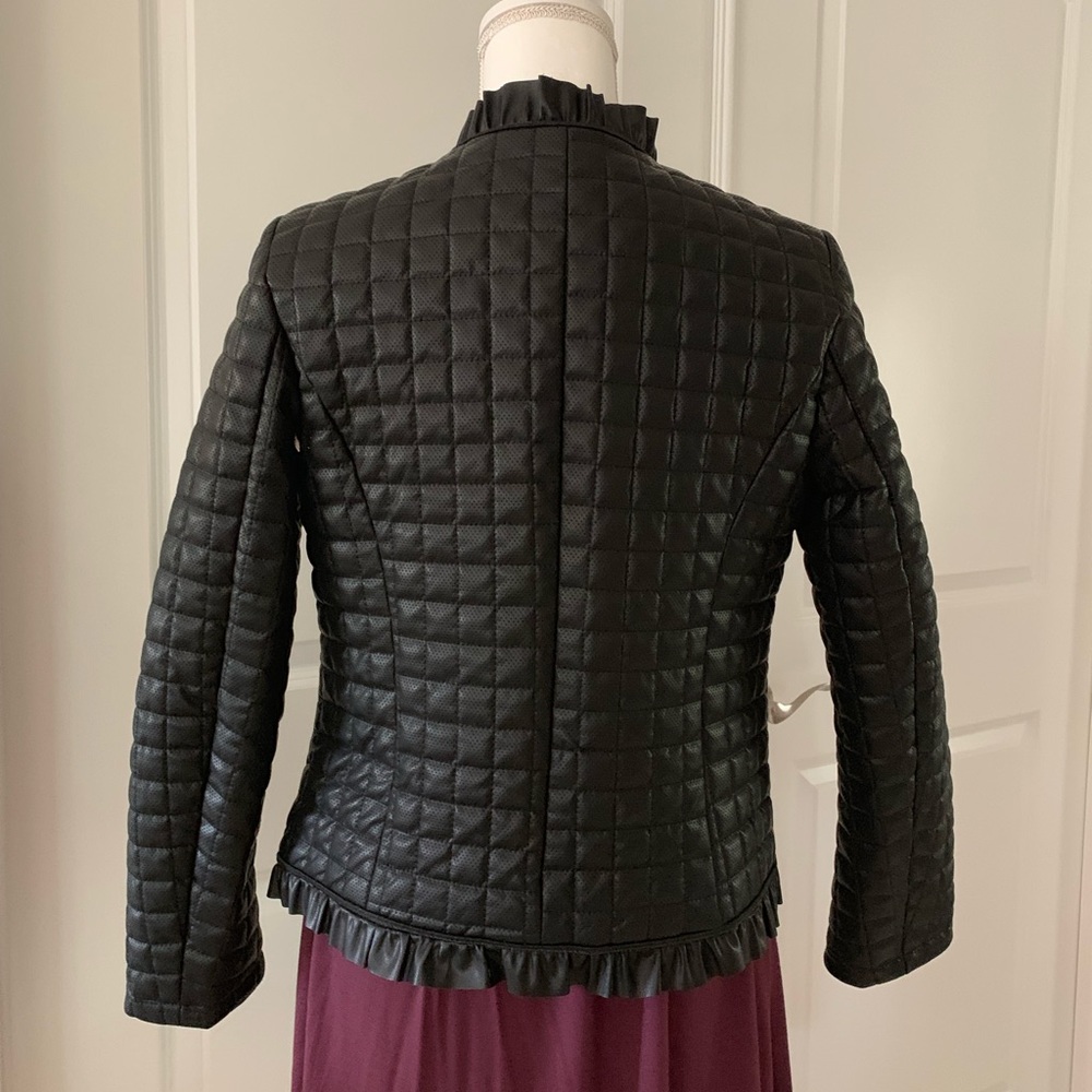 CHICO’S faux leather quilted jacket - Picture 4 of 10